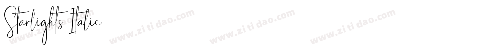 Starlights Italic字体转换